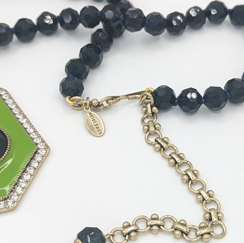 Heidi Daus Well Connected Statement Necklace Gree… - image 7